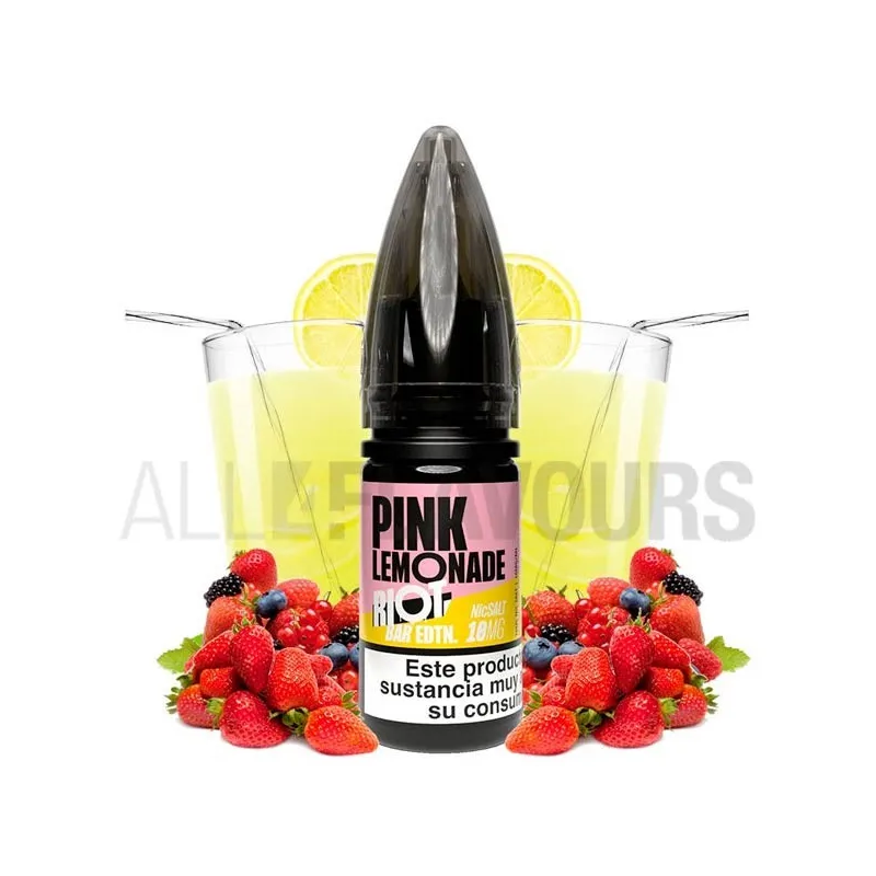líquido sales de nicotina Pink Lemonade Riot Squad sabor a limonada con frutos rojos líquido sales de nicotina Pink Lemonade Riot Squad sabor a limonada con frutos rojos