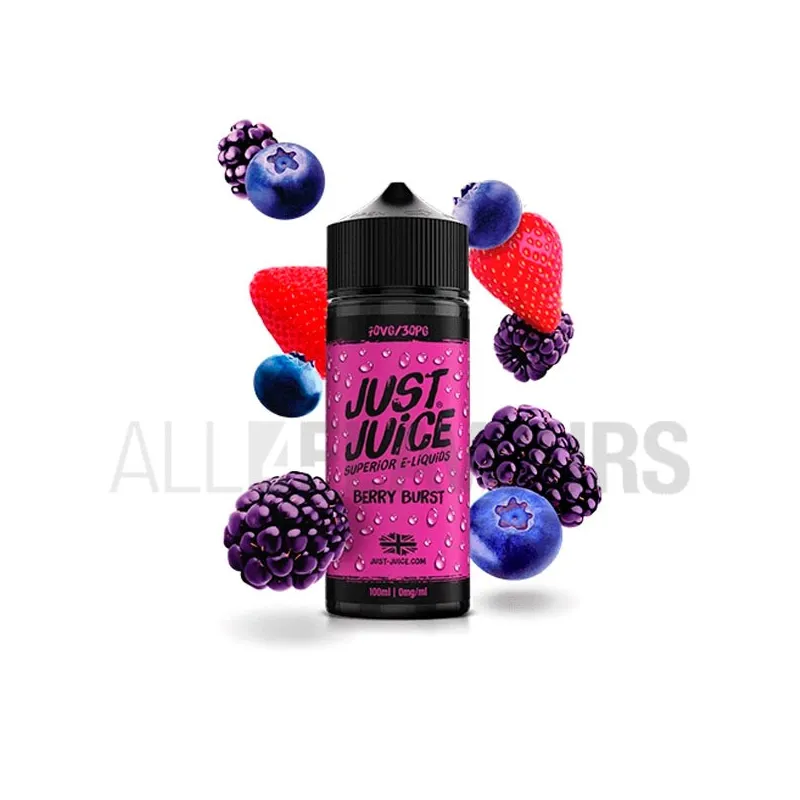 Líquido vaper 100 ml berry burst just juice sin noctina sabor a frutos del bosque Líquido vaper 100 ml berry burst just juice sin noctina sabor a frutos del bosque