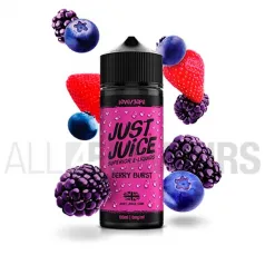 Líquido vaper 100 ml berry burst just juice sin noctina sabor a frutos del bosque