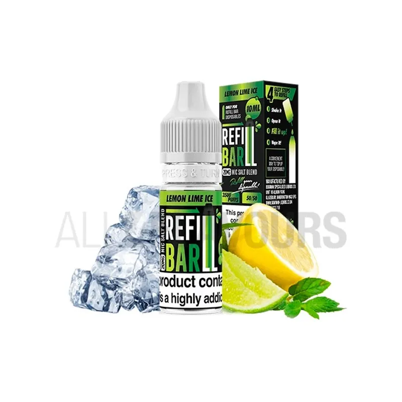 líquido vaper sales nicotina Refill Bar sabor a lima y limón helados líquido vaper sales nicotina Refill Bar sabor a lima y limón helados