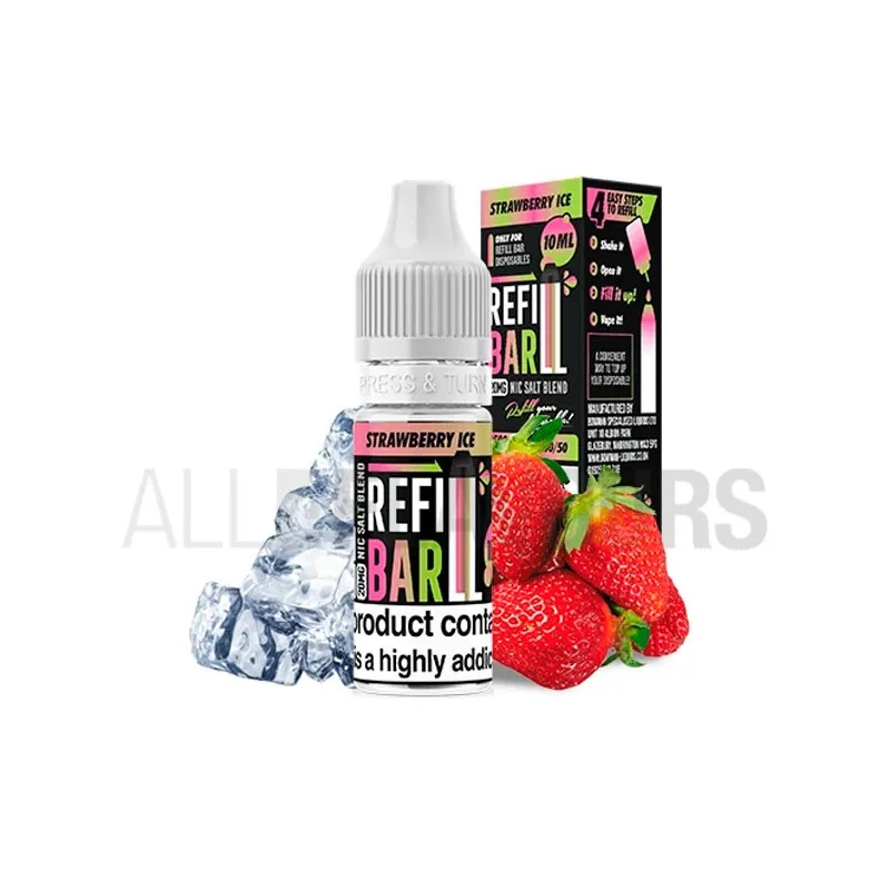 líquido vaper sales nicotina Refill Bar sabor a fresas frescas líquido vaper sales nicotina Refill Bar sabor a fresas frescas