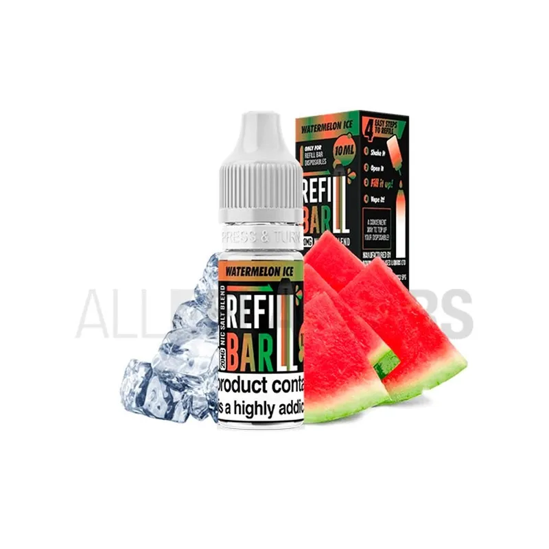 líquido vaper sales nicotina Refill Bar sabor a sandía fresca líquido vaper sales nicotina Refill Bar sabor a sandía fresca