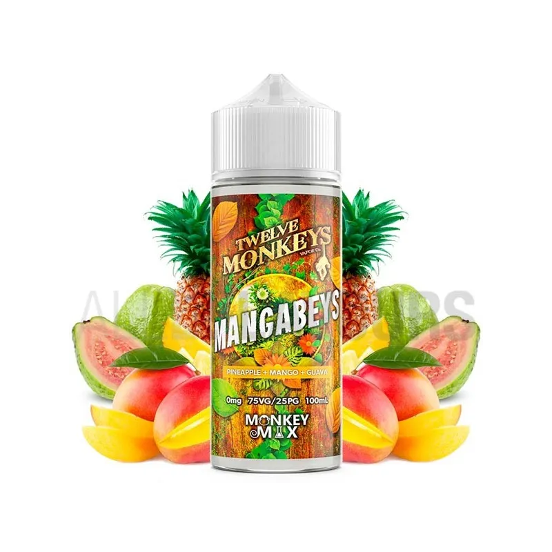 Líquido vaper sin nicotina sabor frutal Mangabeys 100 ml Twelve Monkeys Líquido vaper sin nicotina sabor frutal Mangabeys 100 ml Twelve Monkeys