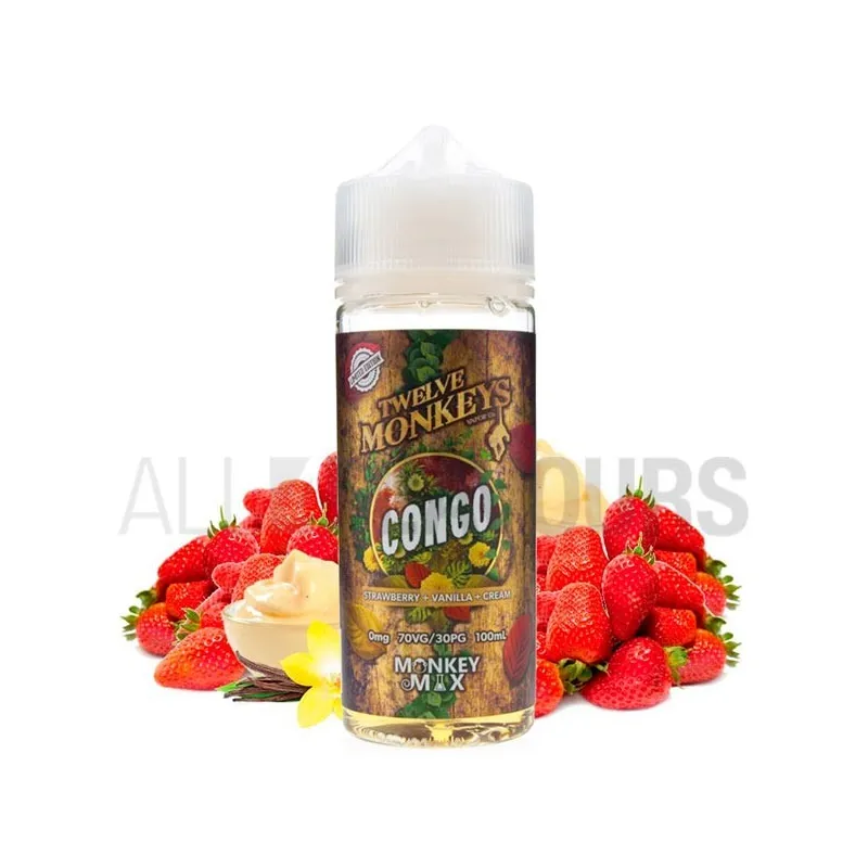 Líquido vaper sin nicotina Congo Cream 100 ml Twelve Monkeys con sabor a natillas con crema Líquido vaper sin nicotina Congo Cream 100 ml Twelve Monkeys con sabor a natillas con crema