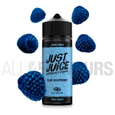 Líquido vaper 100 ml blue raspberry just juice sin noctina sabor a frambuesas