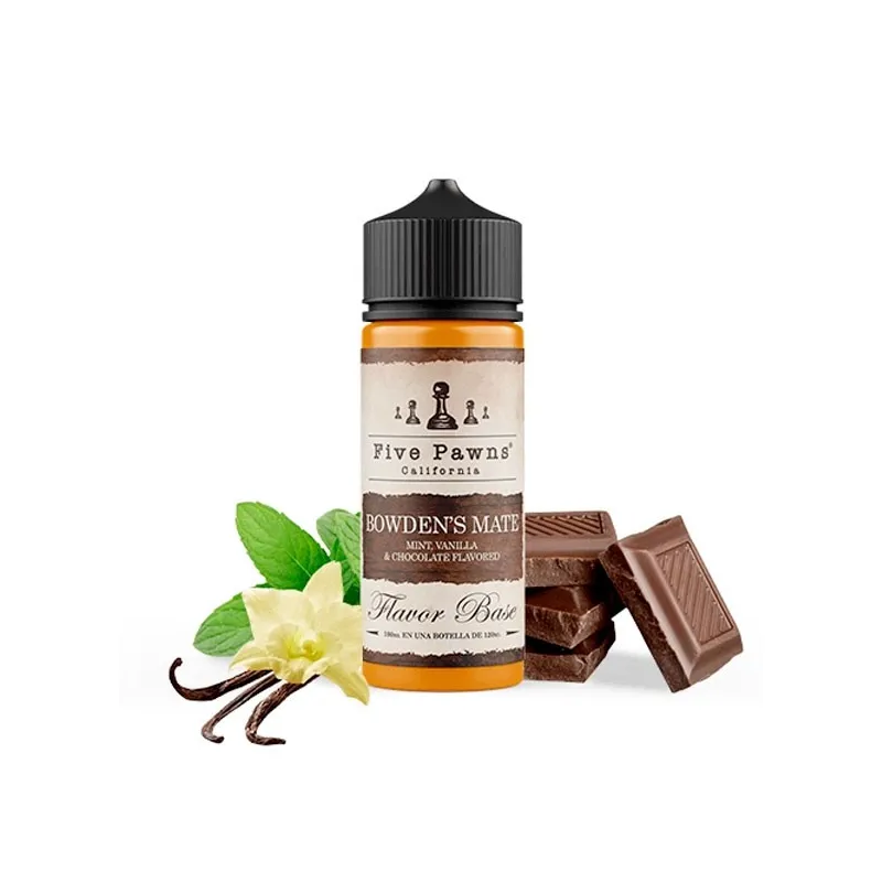 Líquido vaper sin nicotina Bowdens Mate 100 ml Five Pawns sabor crema menta y chocolate Líquido vaper sin nicotina Bowdens Mate 100 ml Five Pawns sabor crema menta y chocolate
