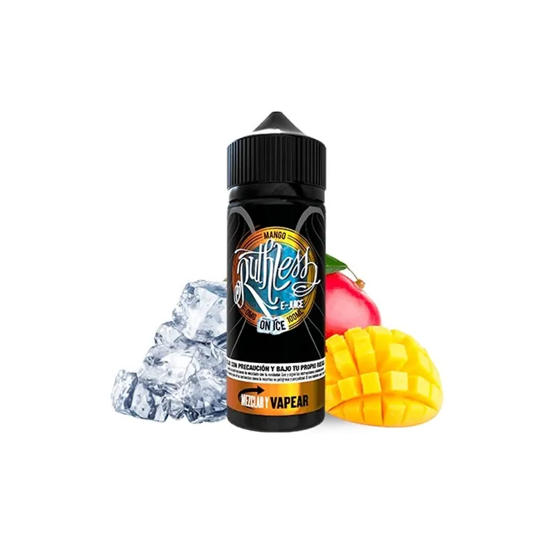 Líquido vaper sin nicotina sabor a mango fresco Mango On Ice 100 ml Ruthless Líquido vaper sin nicotina sabor a mango fresco Mango On Ice 100 ml Ruthless