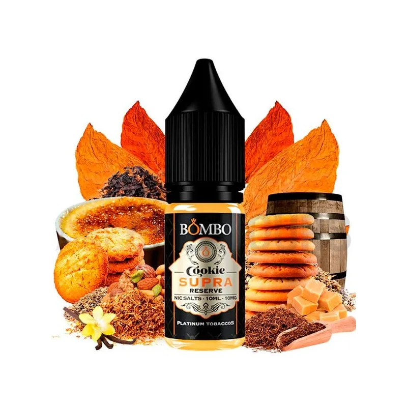 Líquido sales de nicotina Bombo tabaquil con deliciosas notas dulces y galleta Líquido sales de nicotina Bombo tabaquil con deliciosas notas dulces y galleta