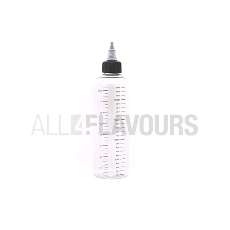 Botella Pet graduada 250 ml Tapón Blanco