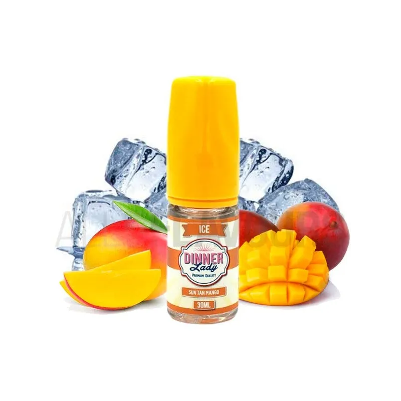 Aroma de vapeo sin nicotina Sun Tan Mango Ice 30 ml Dinner Lady con sabor a mango fresco Aroma de vapeo sin nicotina Sun Tan Mango Ice 30 ml Dinner Lady con sabor a mango fresco