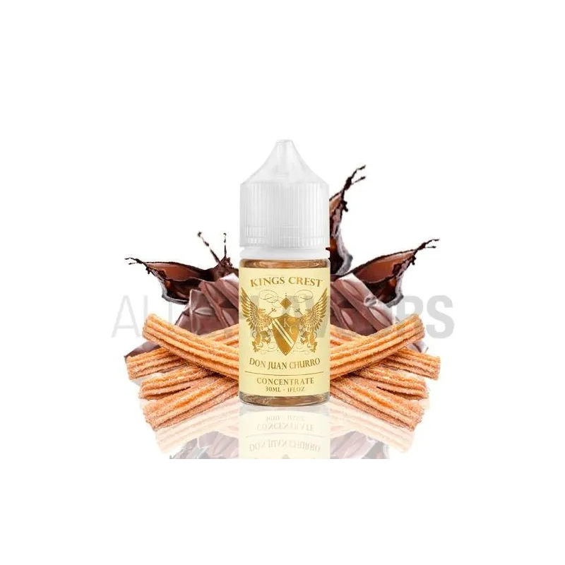 Aroma vapeo 30 ml don juan churros de la marca americana Kings Crest Aroma vapeo 30 ml don juan churros de la marca americana Kings Crest