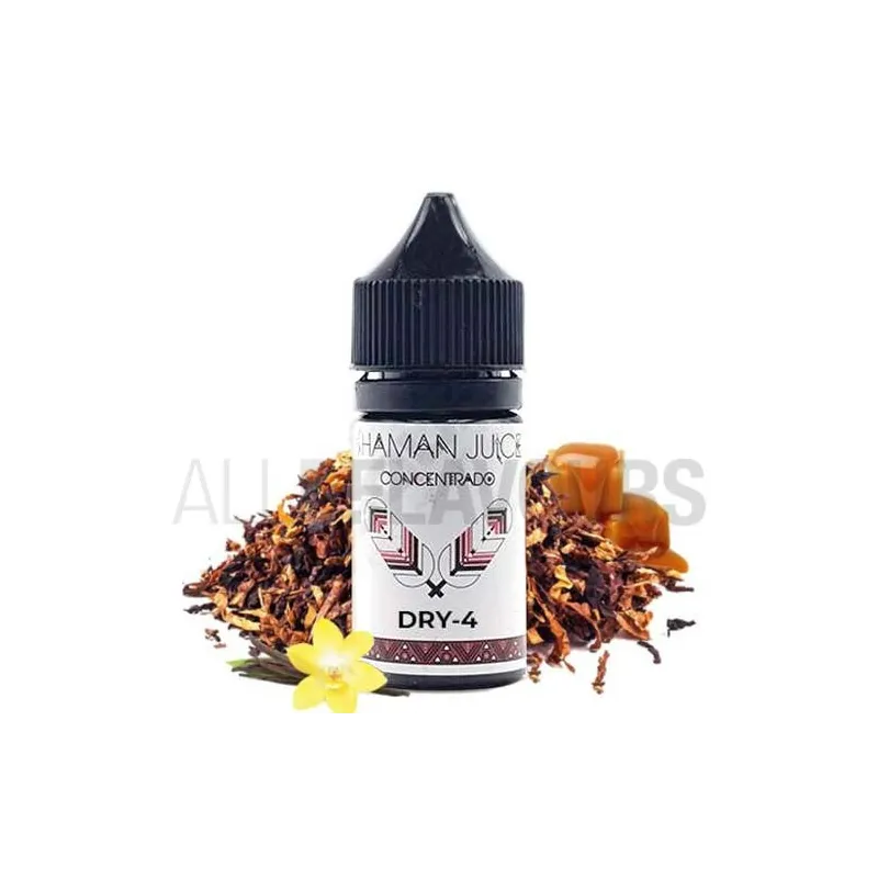 aroma vapeo sin nicotina DRY4 30 ml Shaman Juice sabor a tabaco con vainilla aroma vapeo sin nicotina DRY4 30 ml Shaman Juice sabor a tabaco con vainilla