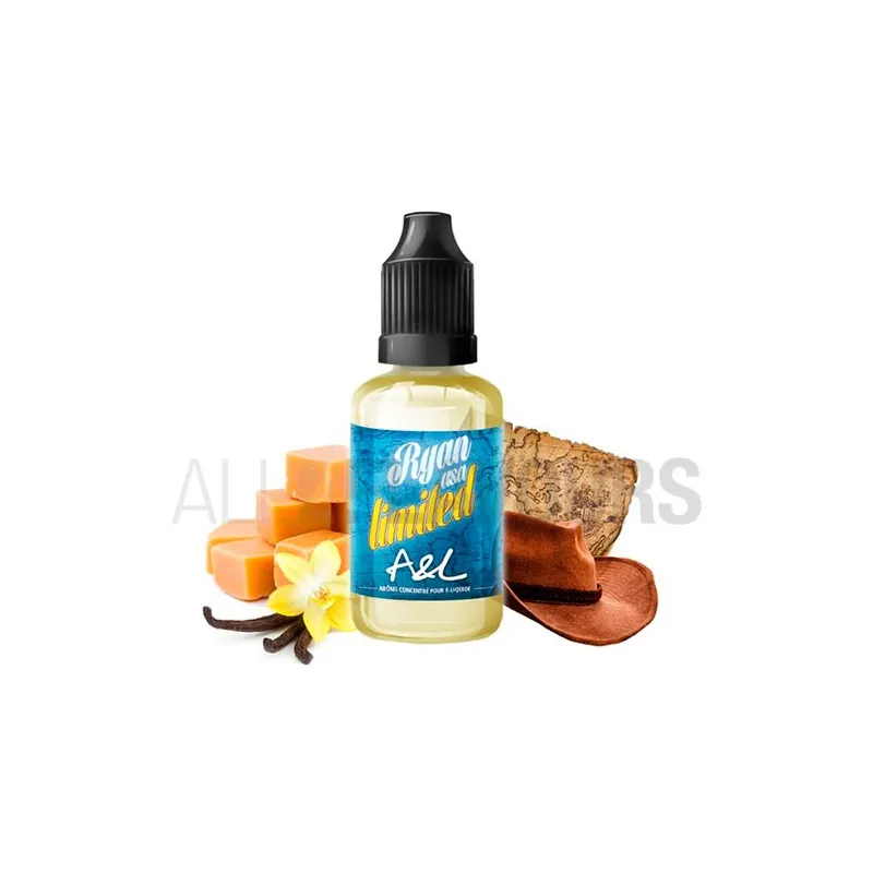 aroma vapeo sin nicotina ryan usa limited 30 ml marca A&L sabor tabaco aroma vapeo sin nicotina ryan usa limited 30 ml marca A&L sabor tabaco