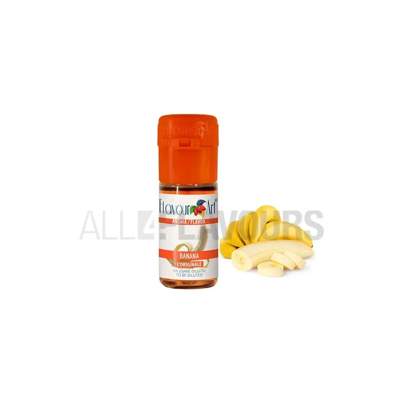 Aroma vapeo banana 10 ml de la marca Italiana Flavour art Aroma vapeo banana 10 ml de la marca Italiana Flavour art
