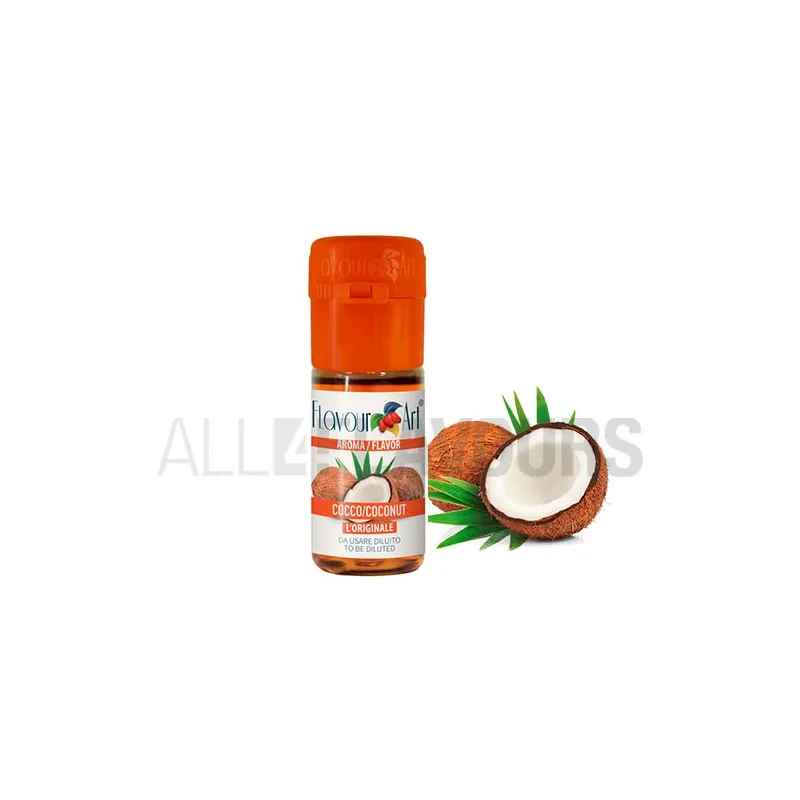 Aroma vapeo coco 10 ml de la marca Italiana Flavour art Aroma vapeo coco 10 ml de la marca Italiana Flavour art