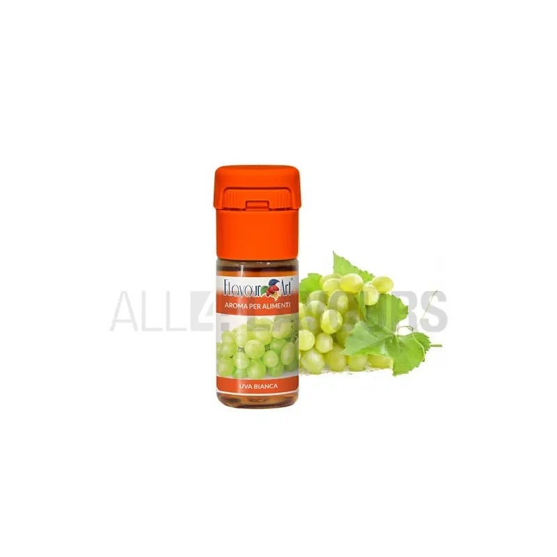 Aroma vapeo uva blanca 10 ml de la marca Italiana Flavour art Aroma vapeo uva blanca 10 ml de la marca Italiana Flavour art