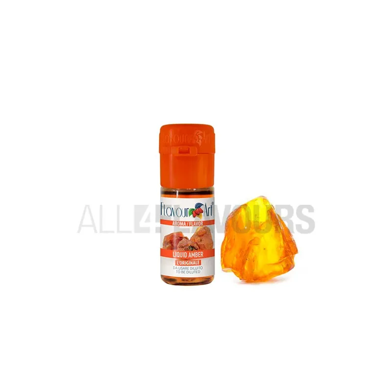 Aroma vapeo liquid amber 10 ml de la marca Italiana Flavour art Aroma vapeo liquid amber 10 ml de la marca Italiana Flavour art