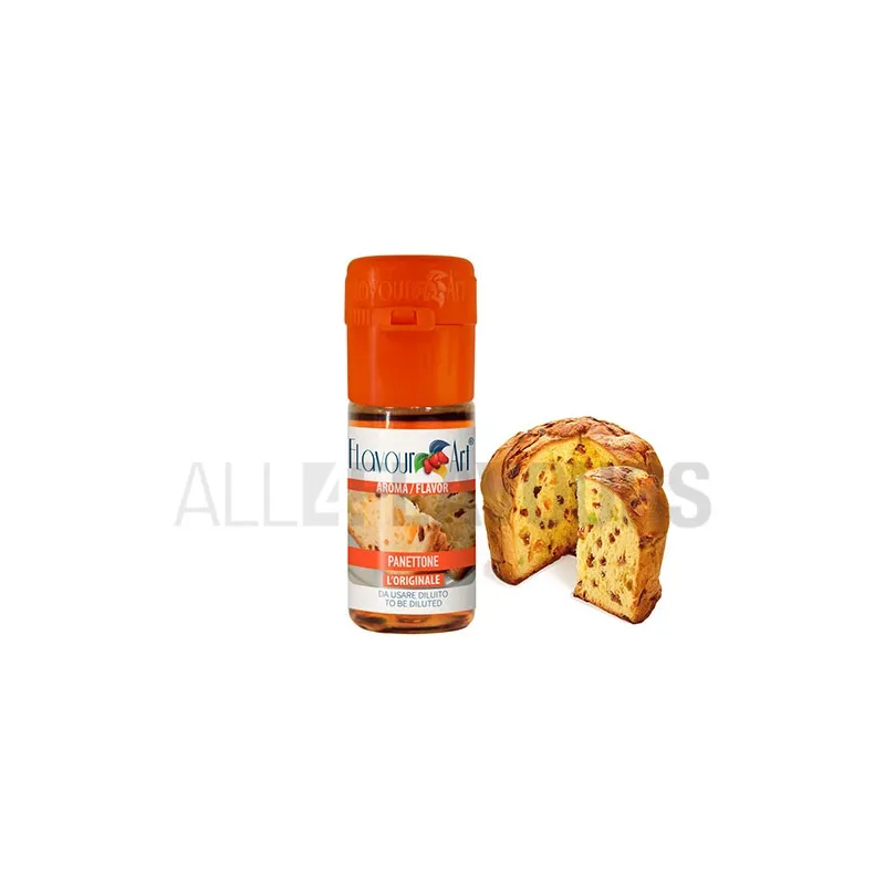 Aroma vapeo panetone 10 ml de la marca Italiana Flavour art Aroma vapeo panetone 10 ml de la marca Italiana Flavour art