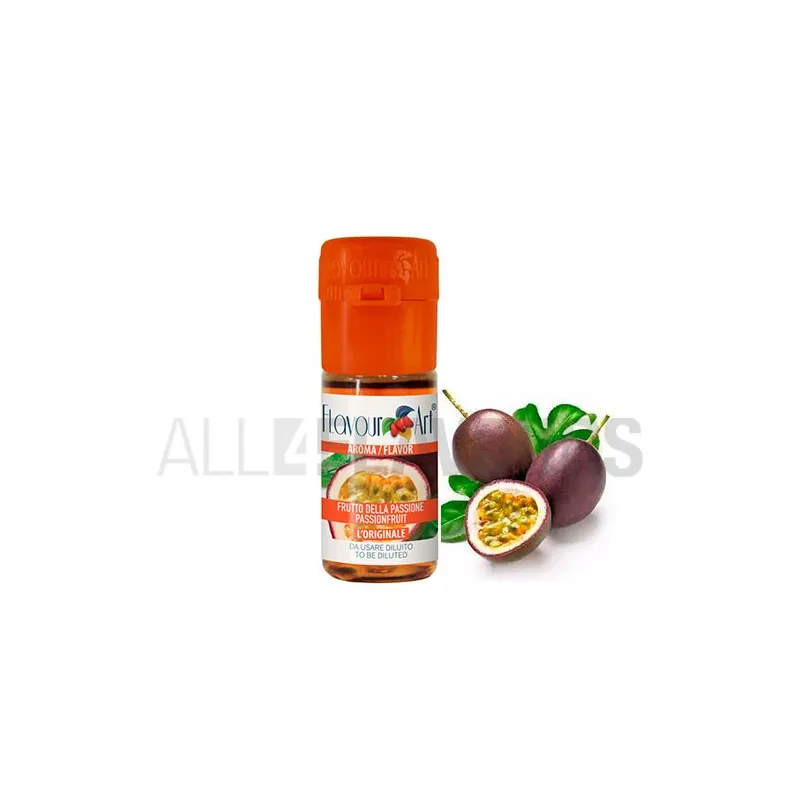 Aroma vapeo fruta de la pasión 10 ml de la marca Italiana Flavour art Aroma vapeo fruta de la pasión 10 ml de la marca Italiana Flavour art
