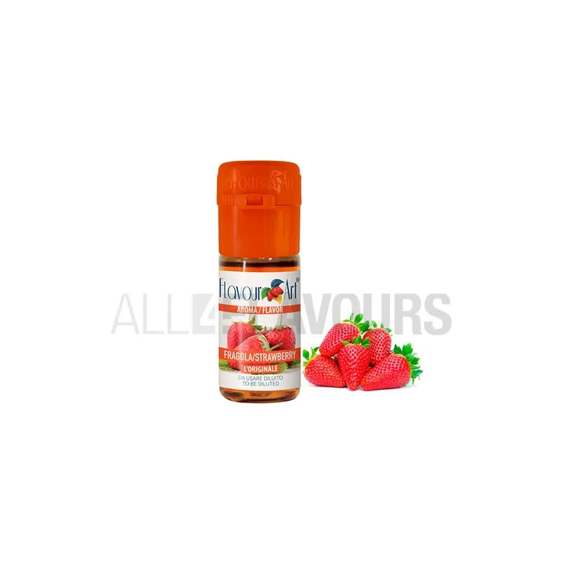 Aroma vapeo fresa jugosa 10 ml de la marca Italiana Flavour art Aroma vapeo fresa jugosa 10 ml de la marca Italiana Flavour art