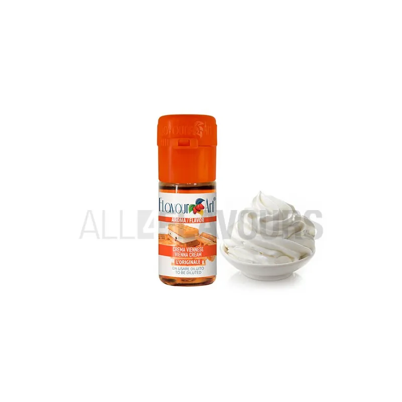 Aroma vapeo crema vienesa 10 ml de la marca Italiana Flavour art Aroma vapeo crema vienesa 10 ml de la marca Italiana Flavour art