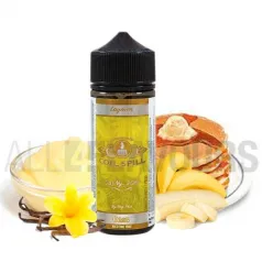Líquido vapeo 100 ml layover coil spill sabor a pancake, plátano y crema pastelera