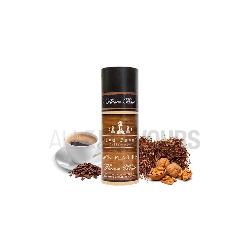 Líquido vaper sin nicotina sabor tabaco con café Black Flag Risen 100 ml Five Pawns Líquido vaper sin nicotina sabor tabaco con café Black Flag Risen 100 ml Five Pawns