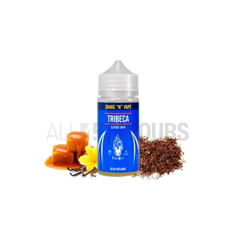Líquido vaper sin nicotina tribeca con sabor a tabaco con caramelo, vainilla Líquido vaper sin nicotina tribeca con sabor a tabaco con caramelo, vainilla