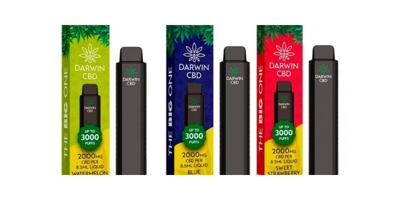Nueva gama de pods desechables CBD darwin V2500 con 1000 mg